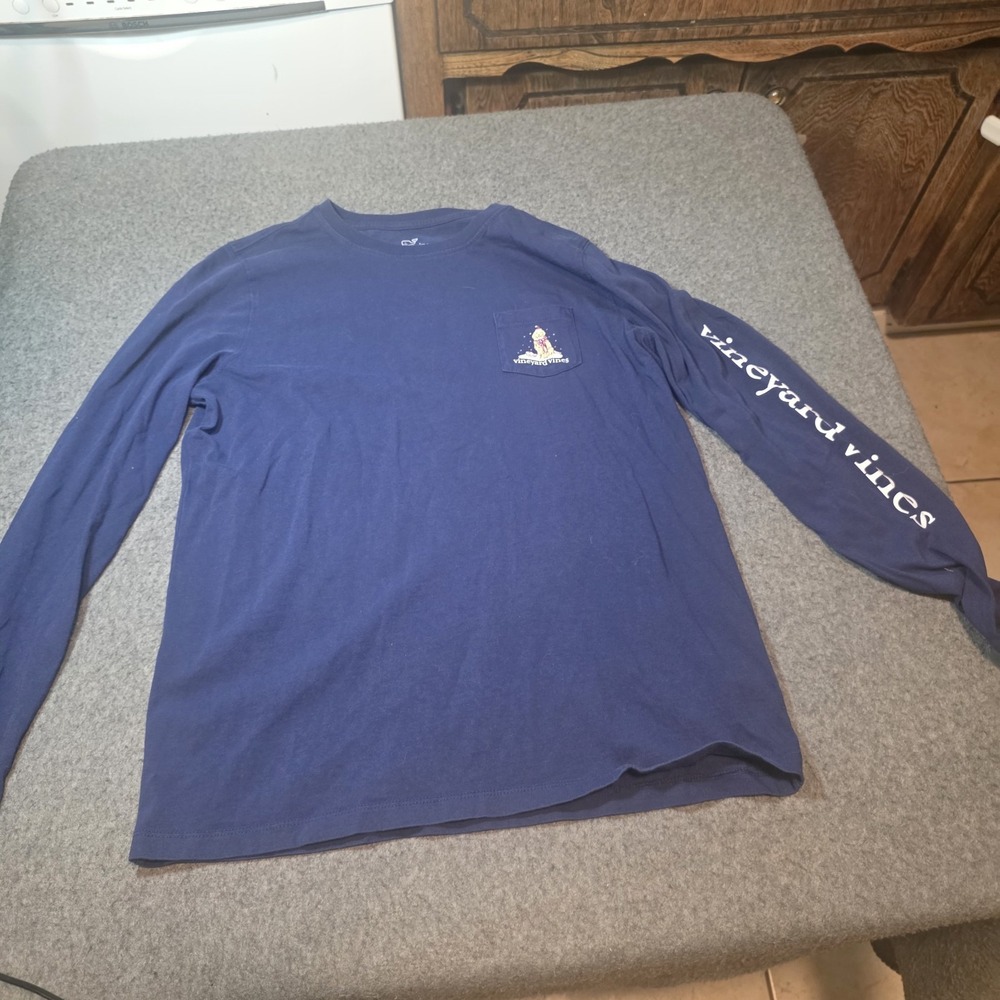Vineyard Vines Happy Holidays Long Sleeve T-shirt Women's Medium H2